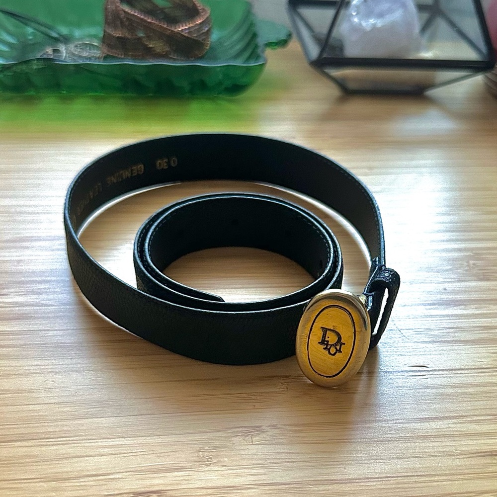 dark blue vintage christian dior belt